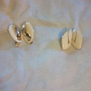 Elegant Silver and White Earrings
